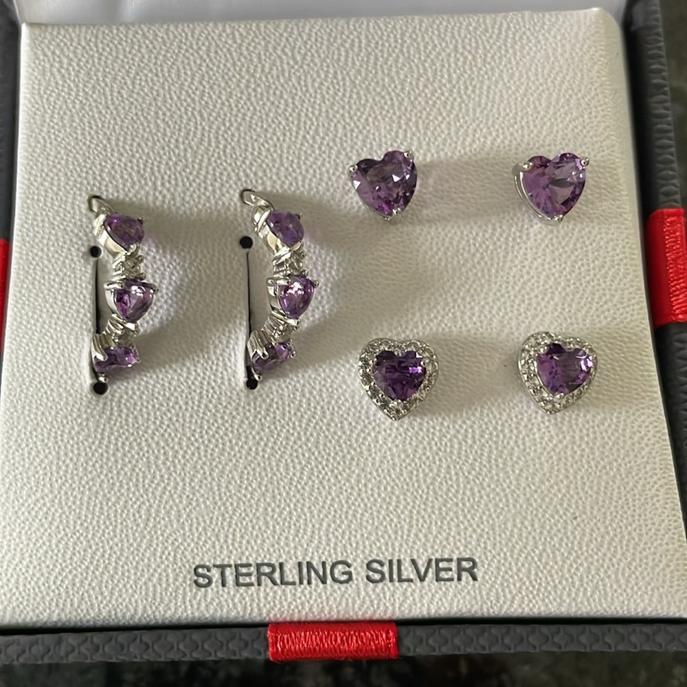 Amethyst Earring Set